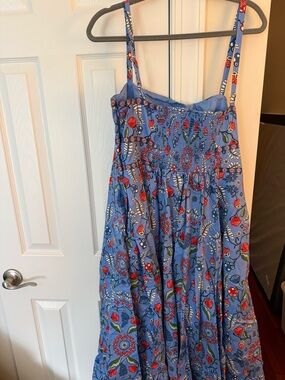 Hill House Blue Floral Smocked back Margot Dress in Swedish floral